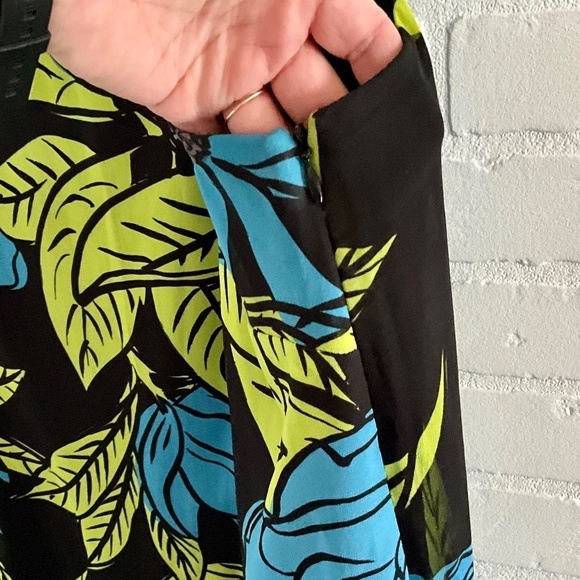 Maxi dress Fairy Floral print Chiffon Dark Romantic Fluid Flowy 3X - Picture 5 of 13